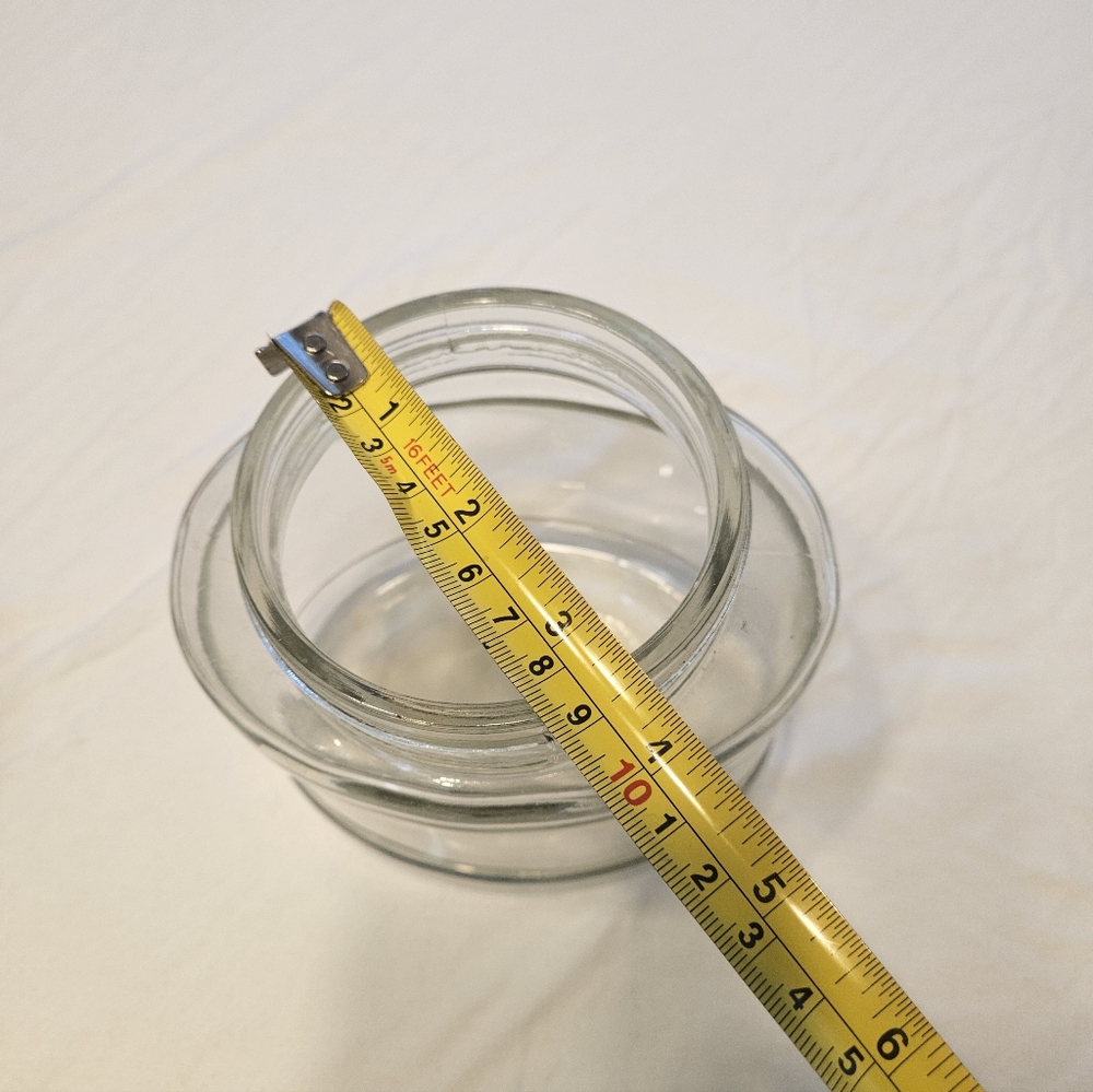Glass Jar with Metal Lattice Lid Flower Frog. - Picture 8 of 8